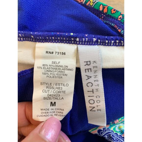 Kenneth Cole 2 piece paisley ruffle tankini S/M - Picture 6 of 8